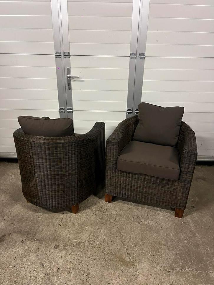 10 stuks nieuwe Luxe outdoor buiten Fauteuils wicker, Tuin en Terras, Tuinsets en Loungesets, Zo goed als nieuw, Wicker, 2 zitplaatsen