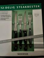12-delige steakbestekset - Nieuwstaat, Ophalen of Verzenden, Zo goed als nieuw, Rvs of Chroom, Vaatwasserbestendig