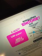 2 VIP e-tickets Ronquières Encore - Will Smith 5 augustus, Tickets en Kaartjes, Eén persoon