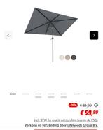 Parasol nieuw donkergrijs, Kantelbaar, Nieuw, Stokparasol, 2 tot 3 meter