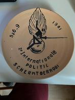 Wandbord Politie Schermtoernooi 1981, Ophalen of Verzenden, Marechaussee, Nederland, Overige typen