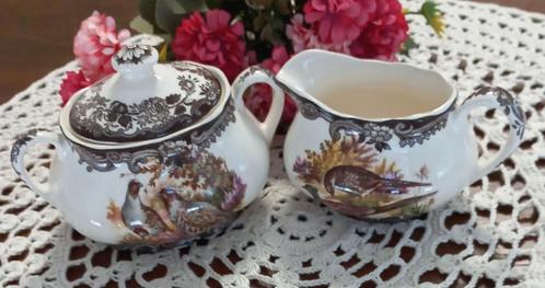 Mooi brocant roomstel, fazant, eenden, Palissy, Game series, Antiek en Kunst, Curiosa en Brocante, Ophalen of Verzenden