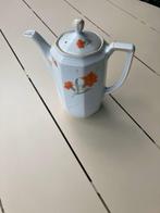 Koffiepot / Theepot oranje bloem retro, Ophalen of Verzenden