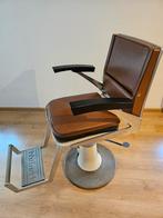Barberstoel jaren 50, Huis en Inrichting, Stoelen, Ophalen, Gebruikt, Bruin, Eén