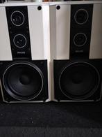 Te koop philips speakers, Audio, Tv en Foto, Luidsprekers, Ophalen, Gebruikt, Front, Rear of Stereo speakers, Philips