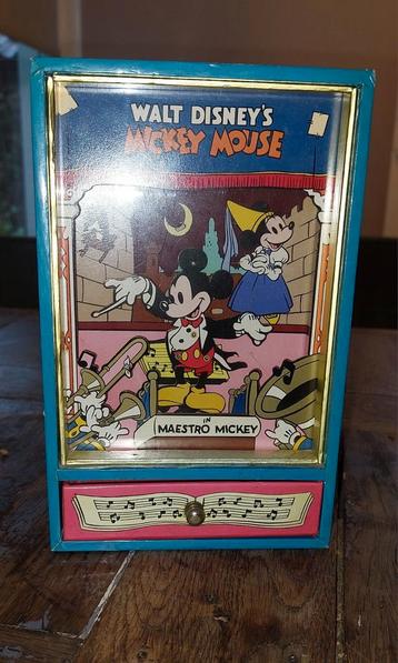 Vintage speeldoos Mickey Mouse Disney beschikbaar voor biedingen