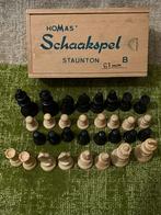 Vintage HOMAS Schaakspel Staunton - Klassiek, Ophalen of Verzenden, Minder dan 500 stukjes, Gebruikt, Schaken