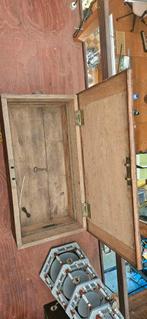 Oude Houten Kist met Slot & Sleutel, Antiek en Kunst, Ophalen