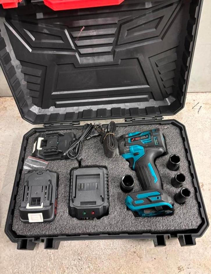 Nieuwe Accu Slagmoersleutel Set, Auto diversen, Autogereedschap, Ophalen of Verzenden