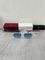 Cartier Diamond Cut Zonnebril - blauwe glazen, Zonnebril, Blauw, Ophalen of Verzenden, Zo goed als nieuw