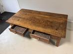 Salontafel antiek eiken appelhout, Ophalen, 100 tot 150 cm, 50 tot 100 cm, Zo goed als nieuw