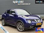 Nissan Juke 1.2 DIG-T S/S Tekna BJ`15 NAP NL Schuifdak Navi, Voorwielaandrijving, Blauw, 116 pk, Bedrijf