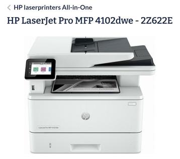 HP LaserJet Pro MFP 4102dwe All-in-One Laserprinter beschikbaar voor biedingen
