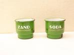 Groen emaille soda en zand rek 33331, Antiek en Kunst, Ophalen of Verzenden