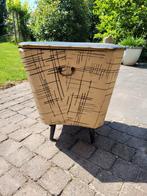 Vintage poefje, Ophalen, Rond, Minder dan 50 cm