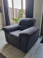 Mooie relax stoel / 1persoonsbank / fauteuil antraciet, Gebruikt, Stof, 75 tot 100 cm, 100 tot 125 cm