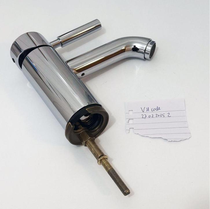 DORNBRACHT META 02 EENGREEPSE WASTAFELKRAAN (gebruikt), Doe-het-zelf en Verbouw, Sanitair, Gebruikt, Kraan, Chroom, Ophalen of Verzenden