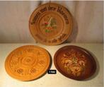3 Prachtige Houten Wandborden / Sierborden, Ophalen of Verzenden