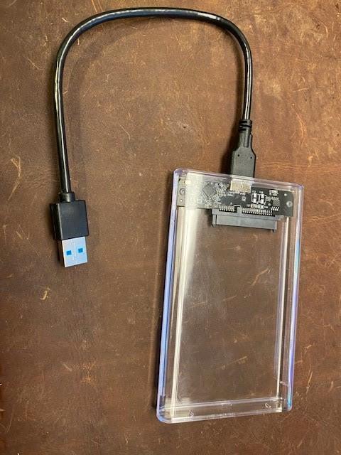 Harde Schijf Behuizing 2.5 inch transparant SATA SSD USB 3, Computers en Software, Harde schijven, Nieuw, Laptop, Extern, SSD