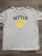 H&M grijs gemêleerd t-shirt met print citroen, H&M, Verzenden, Korte mouw, Maat 36 (S)