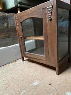 Vitrine kastje bruin hout, Ophalen