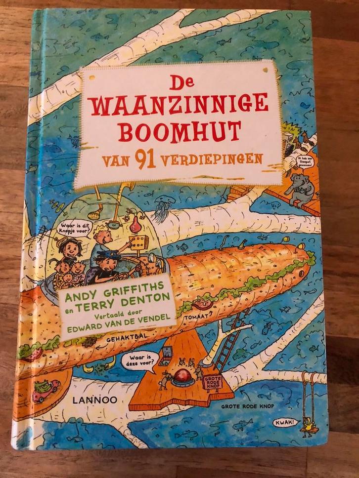 Terry Denton - De waanzinnige boomhut 91 verdiepingen, Boeken, Kinderboeken | Jeugd | onder 10 jaar, Zo goed als nieuw, Fictie algemeen