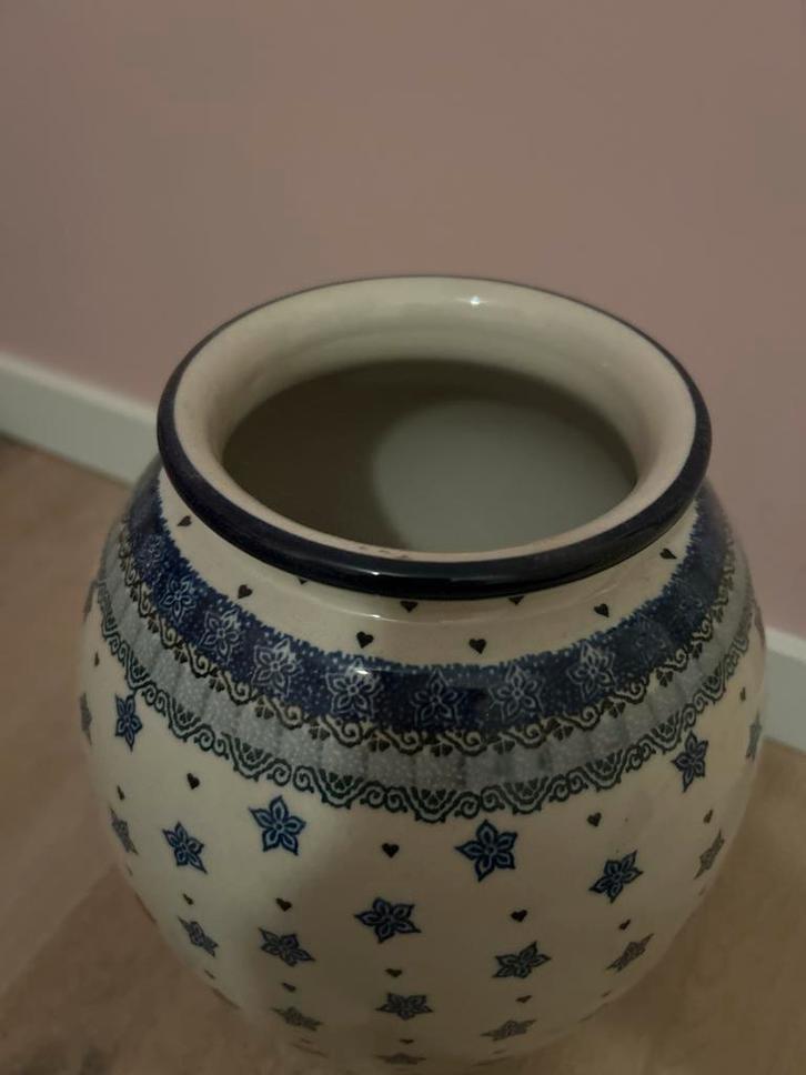 Bunzlau Vaas - Zo Goed Als Nieuw!, Huis en Inrichting, Woonaccessoires | Vazen, Zo goed als nieuw, Blauw, Minder dan 50 cm, Aardewerk of Porselein