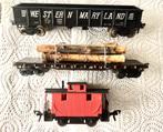 Fleischmann H0, 3 wagons USA, Gebruikt, Gelijkstroom, Fleischmann, Wagon