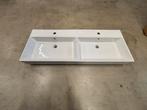 NIEUW: Keramsiche Wastafel 120cm Dubbel - Glans Wit, Ophalen of Verzenden, Nieuw, Wastafel