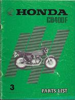 Honda CB400 F Parts List (4867z), Motoren, Verzenden, Honda
