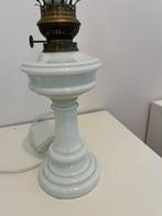 Prachtige glazen lampvoet van olielamp, nú elektrisch, Ophalen of Verzenden, Glas, Minder dan 50 cm