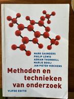 Methoden en technieken van onderzoek- M, Saunders e.a. - 5de, Boeken, Gelezen, Ophalen of Verzenden, M. Saunders e.a., HBO