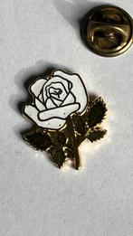 Witte Roos Pin, Verzamelen, Speldjes, Pins en Buttons, Ophalen of Verzenden, Zo goed als nieuw, Speldje of Pin, Nvt