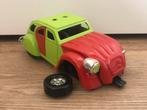 Kenner Crazy Stuntcars Citroën 2cv groen/rood, Ophalen of Verzenden, Gebruikt, Auto