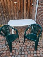 Tuinset tafel en 2 tuin stoelen - Gratis, Ophalen, Gebruikt, Kunststof