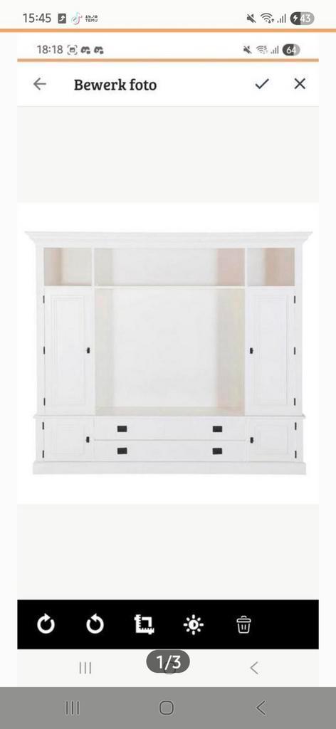 Landelijke Wandmeubel / TV Meubel, Huis en Inrichting, Kasten | Televisiemeubels, Zo goed als nieuw, 150 tot 200 cm, 200 cm of meer