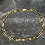 14k gouden ketting collier cuban schakel, Ophalen of Verzenden, Zo goed als nieuw, Goud