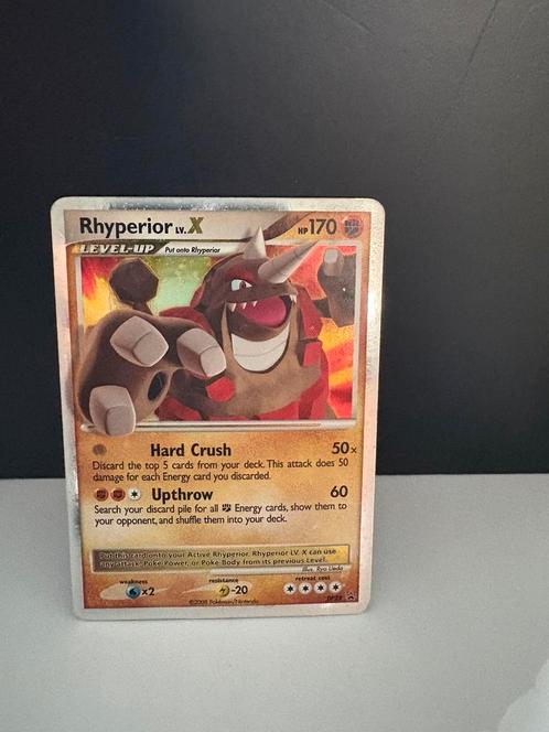 Rhyperior lv x, Hobby en Vrije tijd, Verzamelkaartspellen | Pokémon, Zo goed als nieuw, Meerdere kaarten, Foil, Ophalen of Verzenden