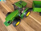 Bruder Tractor John Deere 7930 met aanhanger kiepwagen, Ophalen of Verzenden, Gebruikt