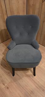 IKEA REMSTA fauteuil - Donkergrijs Velvet (Z.G.A.N.), Ophalen, Scandinavisch Modern, 75 tot 100 cm, Zo goed als nieuw