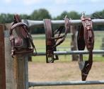 Te koop mini shetlander mentuig bruin wit doorstikt, Dieren en Toebehoren, Paarden en Pony's | Hoofdstellen en Tuigage, ., Ophalen of Verzenden