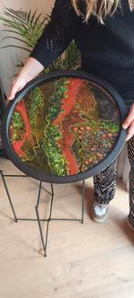 Handgemaakte unieke epoxy bijzeltafel, Antiek en Kunst, Ophalen