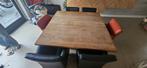 Eikenhouten eettafel met stoelen, Huis en Inrichting, Tafels | Eettafels, Ophalen, Gebruikt, 150 tot 200 cm, Vijf personen of meer