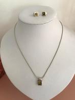 Zilveren hanger & oorknopjes panterprint, Met hanger, Ophalen of Verzenden, Zo goed als nieuw, Zilver