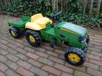 John Deere traptractor met aanhanger, Kinderen en Baby's, Ophalen, Gebruikt, Overige merken, Met kar of aanhanger