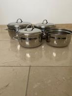 4 delig pannenset BK, Gebruikt, Keramische plaat, Pannenset, Ophalen of Verzenden