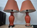Mooie grote Terracotta bureau kantoor lampen, Huis en Inrichting, Lampen | Tafellampen, Ophalen of Verzenden, Gebruikt, Overige materialen