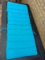 6 st turquoise tuinstoelkussens met hoge rug, Tuin en Terras, Ophalen, Gebruikt