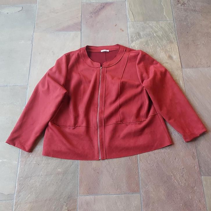 Rode jas Paprika maat T6, Kleding | Dames, Jassen | Zomer, Gedragen, Maat 46/48 (XL) of groter, Rood, Ophalen of Verzenden