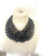 Zwarte kralenketting, chokerketting, verstelbaar, Kunststof, Verstelbaar, Zwart, Ophalen of Verzenden